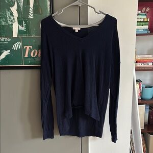 Women's Navy V-Neck Top Gap